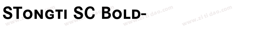STongti SC Bold字体转换